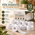Kit 10 Fitas Veda Frestas Multiuso Autoadesivas — 3,8cm × 10m